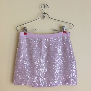 NWT Club Monaco Shiny Sequined Purple Skirt sz 2